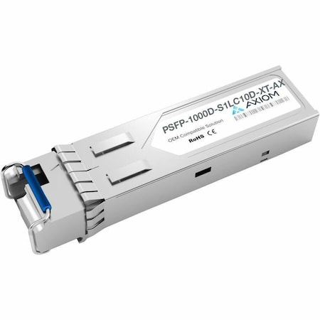 Axiom 1000BASE-BX10-D TRANSCEIVER FOR PERLE - PSFP-1000D-S1LC10D-XT (DOWNSTREAM) PSFP-1000D-S1LC10D-XT-AX