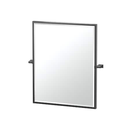 Gatco Bleu 25" Framed Rectangle Mirror, Matte Black 4719XFSM