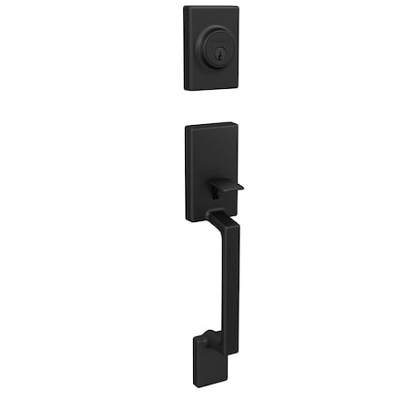 Schlage Residential - J Series Schlage Residential Outside Active Sutton Handleset C Keyway Matte Black Finish JH58SUT622