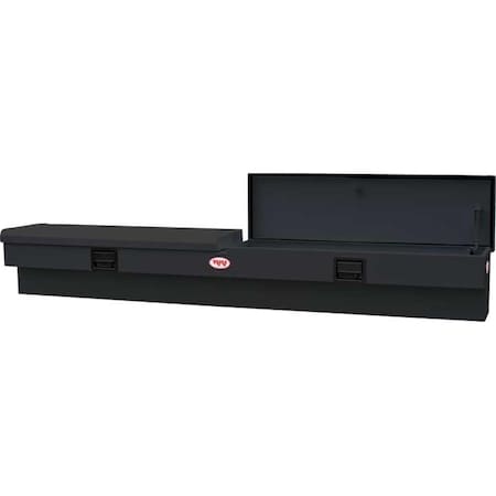 Rki 88SB 88 in. Steel Side Box-2 Lids, Black RKI88SB