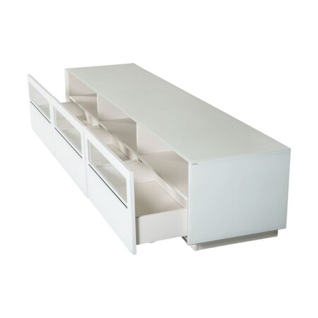Homeroots 84in White Enclosed Storage TV Stand 473287