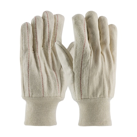 Pip Cotton Canvas Double Palm Glove with Nap-Out Finish, Knit Wrist, 12PK 92-918O