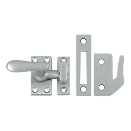 Dendesigns Casement Fastener Window Lock- Medium, Satin Chrome, Solid DE3847618