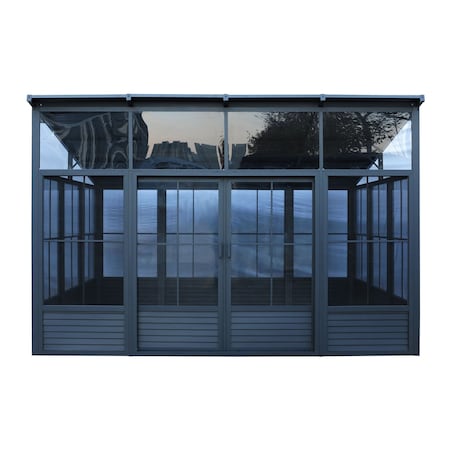 Gazebo Penguin Narvik Solarium Metal Roof 12x15 with bottom decorative panels M1215-42