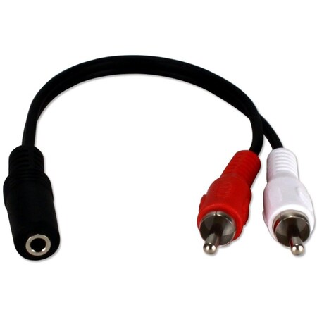 Qvs QVS CC399FM 8 In. 3.5 mm. Stereo Female to RCA Male Cable CC399FM
