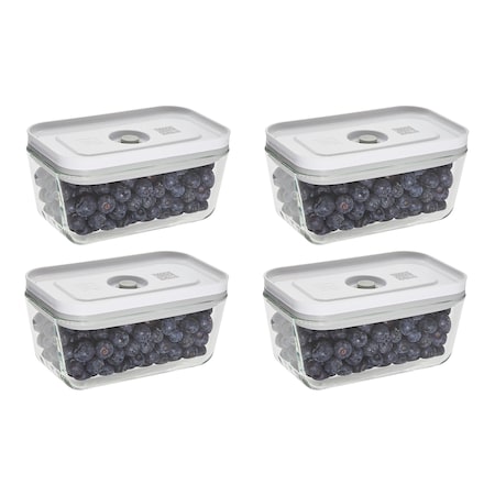 Zwilling Fresh and Save 4-pc Small Glass Vacuum Sealer Food Storage Containers with Airtight Lids 1033160