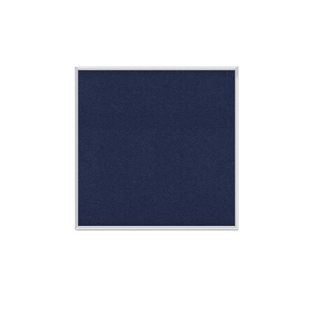 Ghent Fabric Bulletin Board, Satin Aluminum Frame, 4'H x 4'W, Blue AT44F93