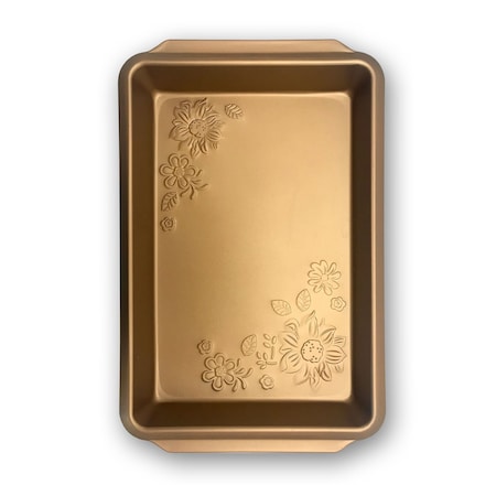 Gibson Home Country Kitchen Embossed Carbon Steel 13.75 Inch Roaster Pan in Copper 120787.01