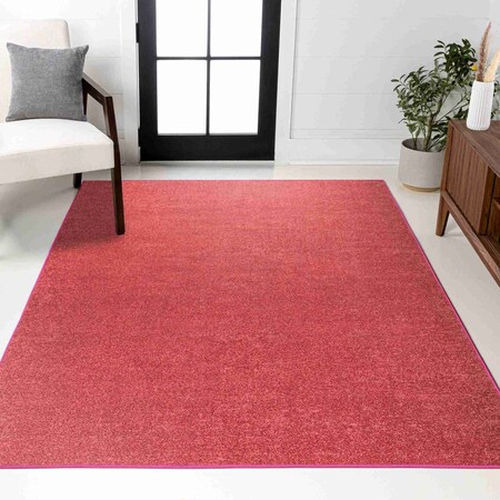 Jonathan Y Haze Solid Low-Pile Red 6 ft. x 9 ft. Area Rug SEU100E-6