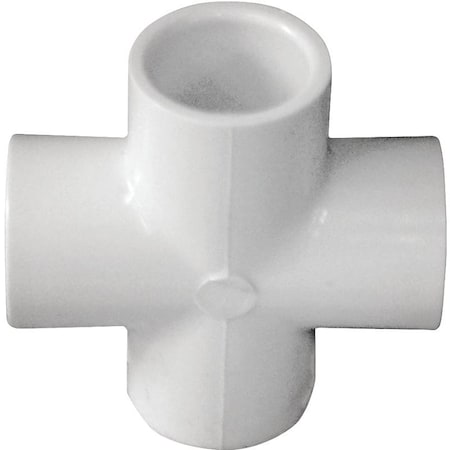 Lasco Pipe Cross, 12 in, Slip, PVC, White, SCH 40 Schedule 420005BC