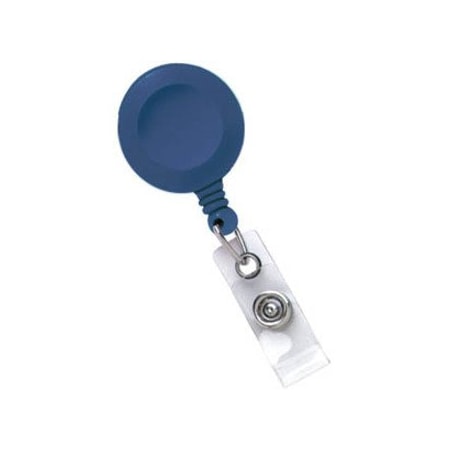Brady BADGE REEL, SWIVEL BACK, PLASTIC, BLUE, 1 1/4in, CLEAR VINYL STRAP 2120-7602