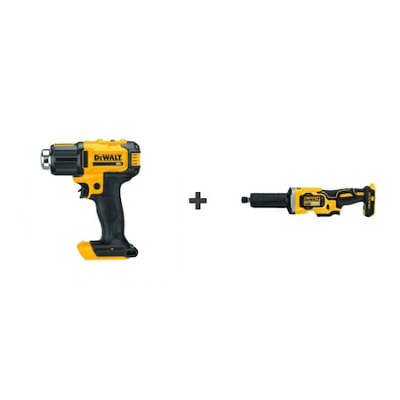 Dewalt Heat Gun, 20V, w/Grinder DCE530B/DCG426B