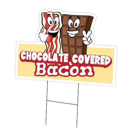 Signmission Chocolate Covered Bacon 2 Die Cut Yard & Stake plastic, 1824-Chocolate Covered Bacon C-DC-1824-Chocolate Covered Bacon 219