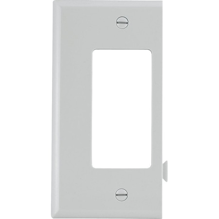 Eaton Wiring Devices STE26 Wallplate, 4-1/2 in L, 2-3/4 in W, 1 -Gang, Polycarbonate, White, High-Gloss STE26W