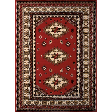 United Weavers 1 ft. 11 in. x 3 ft. 3 in. Dallas Tres Accent Rug, Red 851 10230 24
