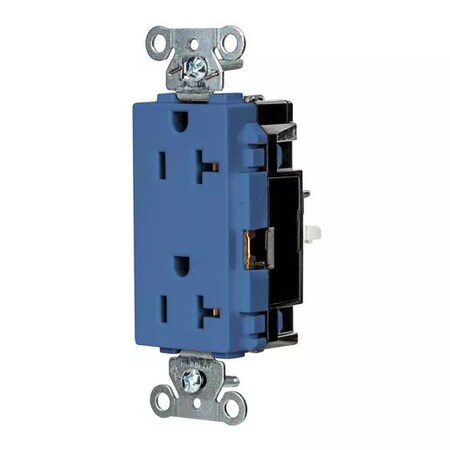 Hubbell Wiring Device-Kellems Straight Blade Receptacle, 5-20R, 20 A, 125V AC, 2 Pole, 3 Wire, Surface Mount, Grounded HBL2162STBL