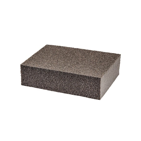 Norton MultiSand Sanding Sponge, 4 in L, 2-3/4 in W, Fine, Medium Black 07660749504