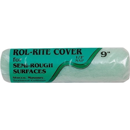Linzer Paint Roller Cover, 12 in Thick Nap, 9 in L, Fabric Cover, Green RR 950