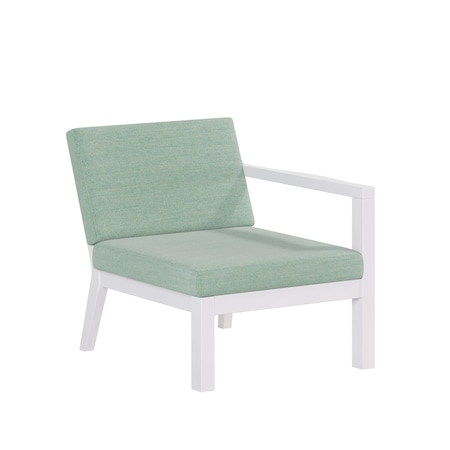 Polybird BREEZE DEEP SEAT SECTIONAL PIECE LEFT CHAIR        WHITE POLYBIRD P101-WT-CASP