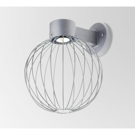 Besa Lighting Sultana Globe Wall Sconce, Silver Finish, 1x4W LED SULTANA-G-WALL-LED-SL