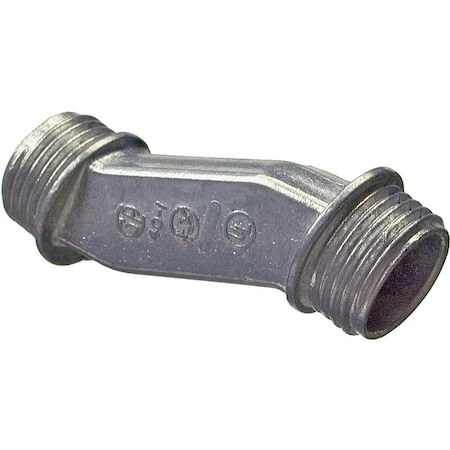 Halex Conduit Fitting Offset Nipple, 1/2 in, Die Cast Zinc 04005B