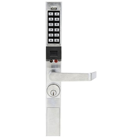 Alarm Lock Networx Pushbutton Aluminum Door Trim, with Prox Reader, 2000 Users, 40,000 Event Audit Trail, Stra PDL1300NW/26D1