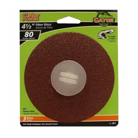 Gator 4.5X7/8 80G Fiber Sand Disc3Pk 3071