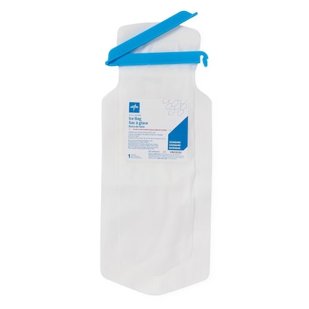 Medline Refillable Ice Bag with Clamp Closure, White, 5in x 12in NON4400H