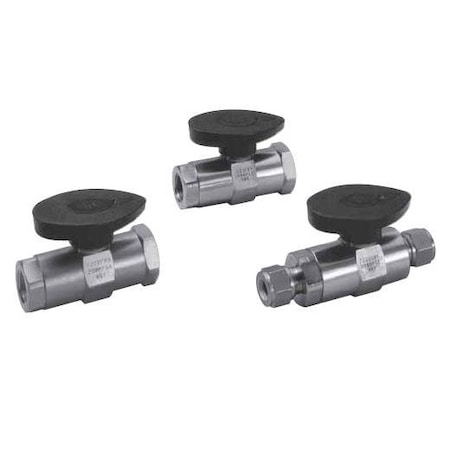 Hoke 7200 Series 2-Way Ball Valves, 1/2in Tube x 1/2in Tube, 5000 PSI, -20 Deg.To 325 Deg. F 7223G8Y