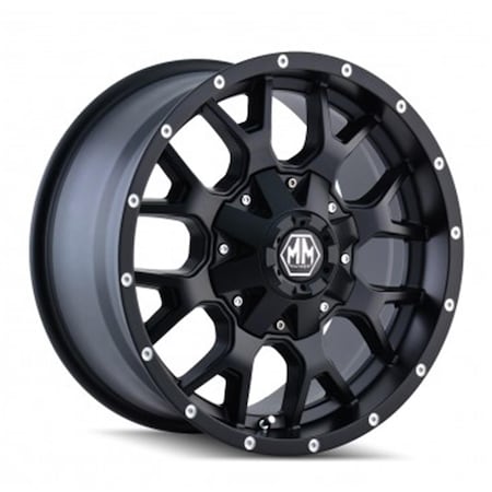 Mayhem 6-139.7- 6-135 PCD Warrior Matte Black Wheel 8015-7937MB18