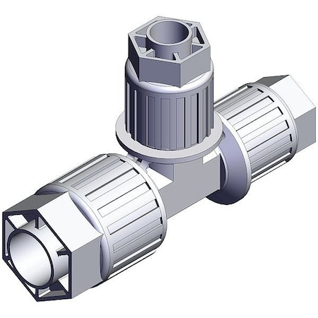 Smc High Purity Fitting, Reducer, PFA, Tee LQ3T5A-R7