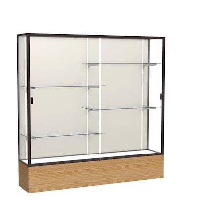 Ghent Floor Display Case 72x72x16, Plaque, Dark Bronze 2076PB-BZ-AK
