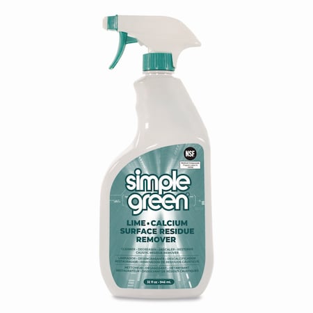 Simple Green Lime Calcium Surface Residue Remover, 32 oz Spray Bottle, 12PK 1710201200032