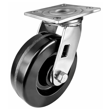 Hyw Products Heavy Duty Caster 6in x 2in Phenolic Wheel Stainless Steel - Swivel 40-60S-A1-PH(STS)