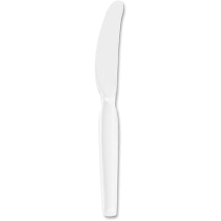 Dixie Plastic Cutlery, Heavyweight Knife, 7.5", White, 1000PK KH217