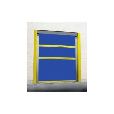 Tmi TMI Spring-Loaded Roll-Up Bug Dock Door with PVC Coated Blue Vinyl Panels 8 x 8 FS-STM-IJ-8X8-SOLID