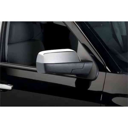 Putco Mirror Covers, Top Half Cover; Chrome Plated; ABS Plastic; Set Of 400140