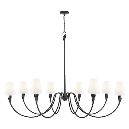 Z-Lite Claudelle 8-Light Chandelier, 65 in W, Matte Black 4014-65MB