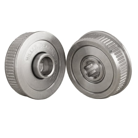 Miller Bearing Conveyor Bearing, Flanged Semi-Precision Heavy Duty, Carbon Steel, 0.625 in Bore Dia., Hex Bore FR-1281-5HDS SS-G