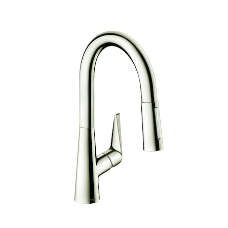 Hansgrohe Talis S Prep Kitchen Faucet, 2-Spray Pull-Down, 1.75 GPM in Polished Nickel 72815831