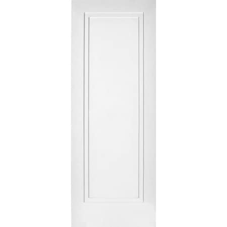 Trimlite 34" x 96" x 1-3/8" Primed 1-Panel 2-Step Interior Shaker 4-9/16" RH Prehung Door with Black Hinges 2180pri8491RH1D4916