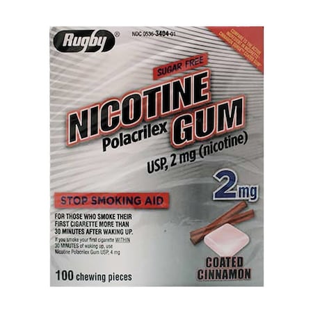 Major Pharmaceuticals Nicotine Polacrilex, Chewing Gum, 2mg, 100PK 00536340401