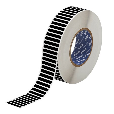 Brady Laser Markable Matte Black Polyimide Labels 0.25 in H x 1.5 in W Black 10000/RL LZR-45-730-10