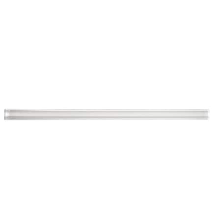 Apollo Tile White 0.6 in x 12 in Glass Glossy Pencil Liner Tile Trim 0.5 sqft/case, 10PK T88066-15A