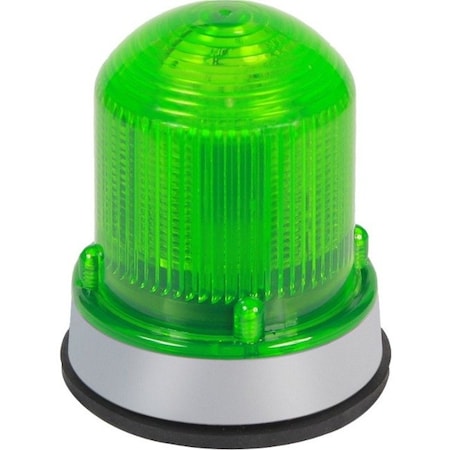 Edwards Signaling Warning Light, Green, LED, 24V DC, 65 FPM, 3 1/4 in Dia. 125XBRMG24D