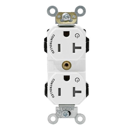 Leviton PlugsandReceptacles, 20A, 125VAC, Wht, Nylon M5362-2SW