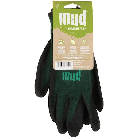 Mud Bamboo Flex Large/XL Emerald Green Garden Glove SM7197G/LXL