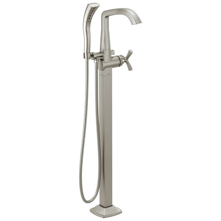 Delta Stryke Floor Mount Tub Filler Trim, 11.84 in, Lumicoat Stainless T47766-SS-PR-FL