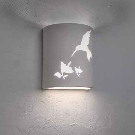 Luxury Lighting Mirage Flats 10 in Tall Ceramic Outdoor Wall Light, Paintable White Bisque Finish, 2PK (2) 101-62-W-ud-7-17