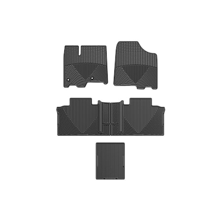 Weathertech Black, Front, Rear, and Rear All Weather Floor Mats WTCB292244247